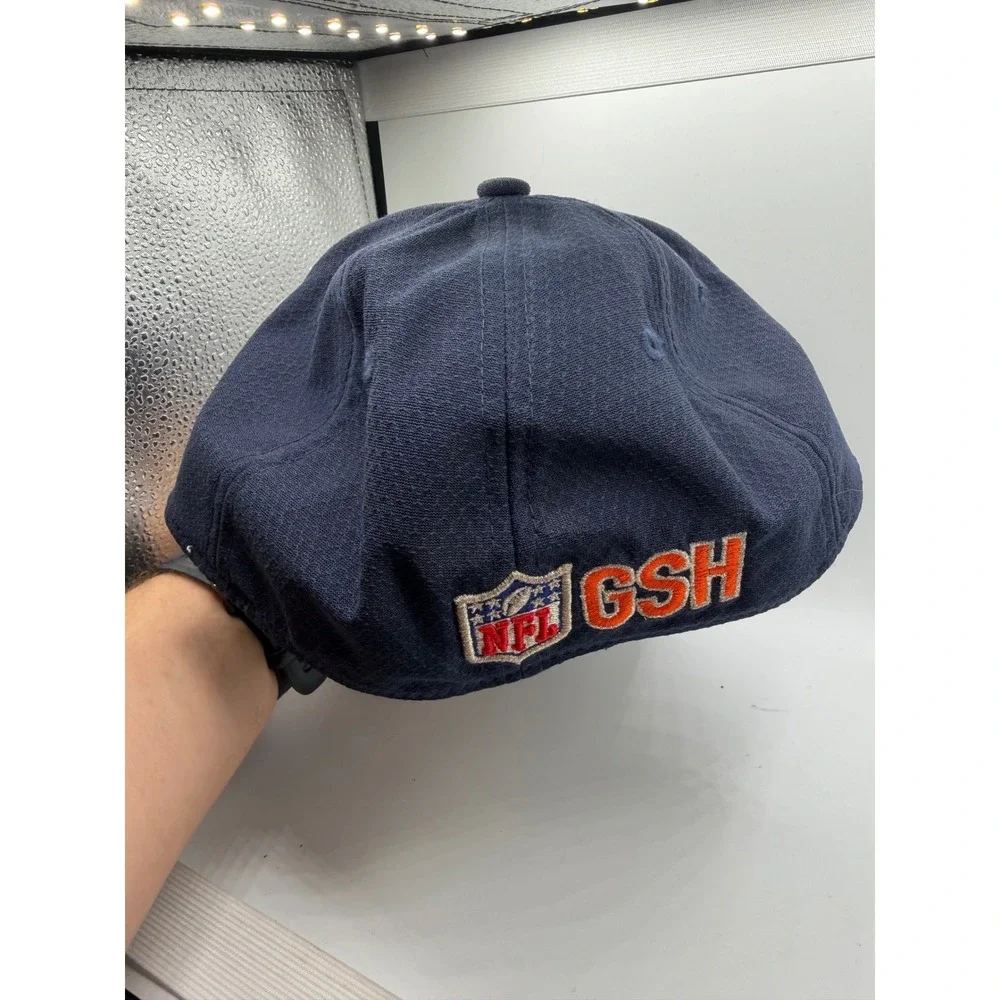 New Era 39THIRTY Chicago Bears Hat Mens Small Medium Navy Blue GSH NFL Sideline